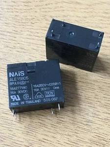 NAiS Relay  ALE15B05  5VDC Coil   SPST   16A   250Vac  General Purpose    Z3452 - Picture 1 of 1