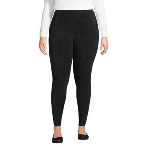 LANDS' END Plus Size 3X(24W-26W) Sport Knit Corduroy High Rise Leggings NEW - Picture 1 of 2