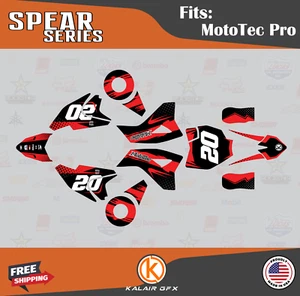Graphics Kit for MotoTec 36V and 48V Pro Electric Dirt Bike Spear Series - Red - Picture 1 of 6