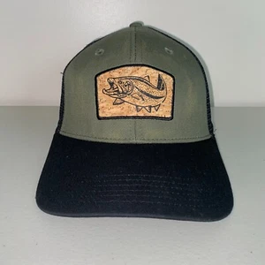 Gorra de pesca de lubina camionero Snapback verde negra - Imagen 1 de 6