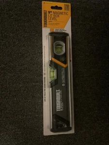 Toughbuilt 9" Magnetic Lit Box Level LED Powerful Rare Earth Magnets NEW - Picture 1 of 2
