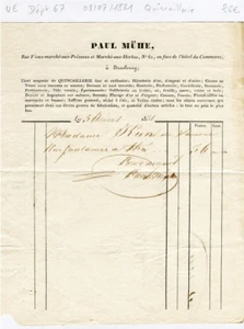 Dépt 67 - Strasbourg 61 Rue du Marché Aux Herbes - Quincaillerie du 03/07/1831 - Bild 1 von 1