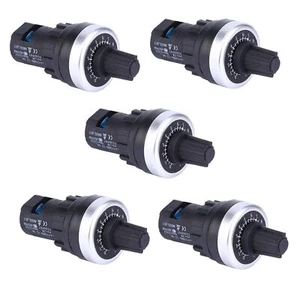 5 x Panel Mount Potentiometer VSD/VFD Rotary Potentiometer 5K - Foto 1 di 7