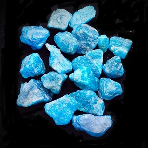 Apatite Raw 12-25 MM Blue Apatite Loose Gemstone Rough Crystals Raw Material - Picture 1 of 5