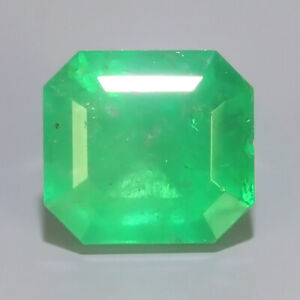 ***0.75 CTS AMAZING NATURAL VIVID GREEN COLOMBIAN EMERALDS SQUARE- @REF VIDEO***