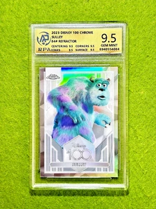 SULLEY of MONSTERS INC. Disney 100 REFRACTOR RPA 9.5 GEM MT SP 2023 Topps Chrome - Picture 1 of 24