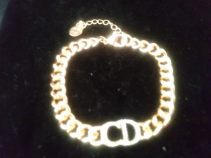 MEN WOMEN 18K GOLD CLAD FLEX CD LINK CHAIN BRACELET ADJUSTABLE+ BONUS W/P - Picture 1 of 1