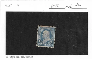 2nd Bureau Issue, Sc #247, 1c Franklin, MH (59090) - Picture 1 of 1