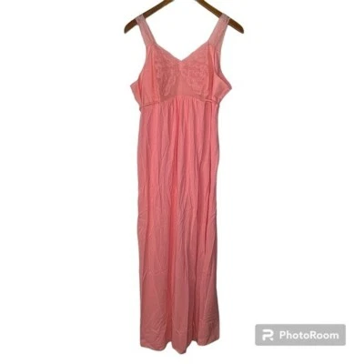 Camisón largo vintage Montgomery Ward rosa talla grande Foto 1 de 4