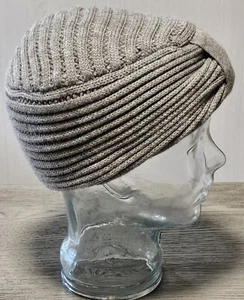 NEW Kate Spade Cinched Beanie with Knotted Front - Heather Gray Wool Blend NWT - Picture 1 of 11