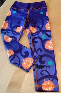KALI HALLOWEEN PUMPKIN BATS LEGGINGS GIRLS SZ S - Picture 1 of 7