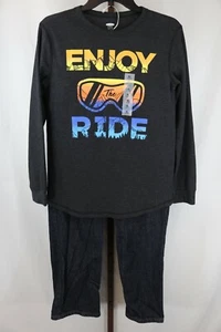 Old Navy Arizona Jean Co. Boys 2 Pc Jeans Graphic Long Sleeve Shirt Set Sz L/14 - Picture 1 of 7