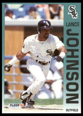 1992 Fleer #87 Lance Johnson Chicago White Sox Baseball Card - Image 1 of 2