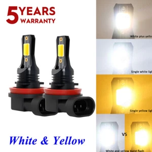 2-Color Switchback LED Fog Light Bulbs H8 H11 For Jeep Grand Cherokee 2014-2020 - Picture 1 of 14