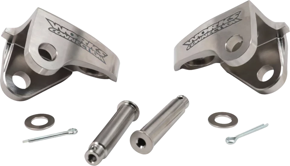 Soportes de clavija de pie de titanio Works Connection 20-520 2019-2025 Honda CRF250R CRF450R Foto 1 de 1
