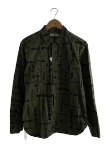 Camisa John Gluckow Jelado Caqui Algodón Manga Larga Patrón Completo - Imagen 1 de 5