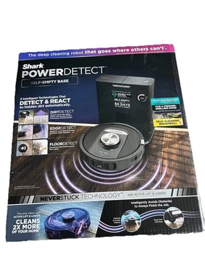 SHARK DETECT PRO SELF-EMPTY ROBOT VACUUM AUTO DEEP-CLEAN CARPETS - BLACK/SILVER - Image 1 of 2