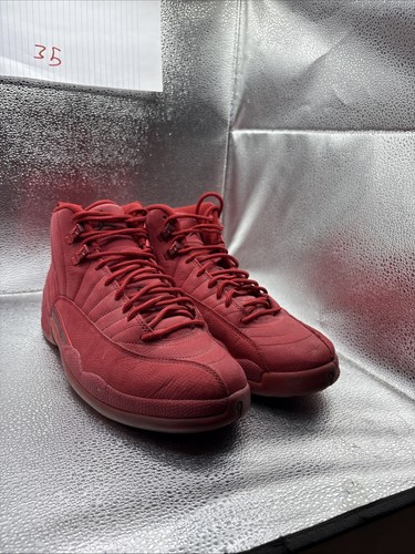 Air Jordan 12 Retro Gym Red 2018 Uomo Taglia 9.5 Nike 130690 601 Usate Senza Scatola