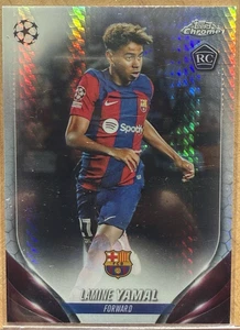 Lamine Yamal Prism Refractor RC 2023-24 Topps Chrome UEFA UCC Soccer - Picture 1 of 2