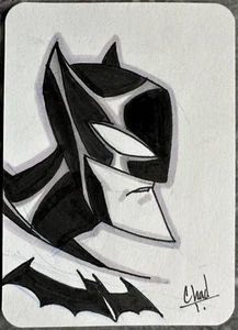 Arte de cómic de tarjeta de boceto de Batman — Chad Townsend, DC Comics - Imagen 1 de 5