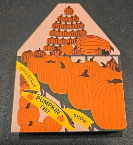 Cats Meow Retirado 1997 Pumpkin Show Circleville Ohio - Imagen 1 de 6