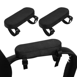 Almohadillas para brazos de silla de oficina 2 piezas, almohadilla para reposabrazos para sillas de juegos de computadora, negras - Imagen 1 de 6