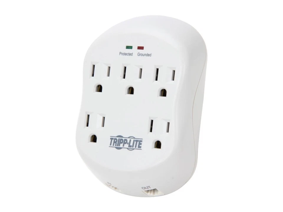 TRIPP LITE SK5TEL-0 5 Outlets 1080 joules Wallmount Direct Plug-In Protect It! - Image 1 of 4