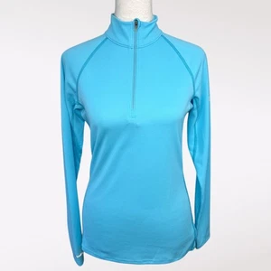 Eastern Mountain Sports aquablau 1/4-Reißverschluss Pullover Oberteil Langarm Größe Small - Bild 1 von 9