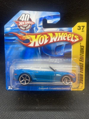Hot Wheels #037/172 2008 - Camaro convertible concepto - primera edición #37/40 - azul Foto 1 de 4