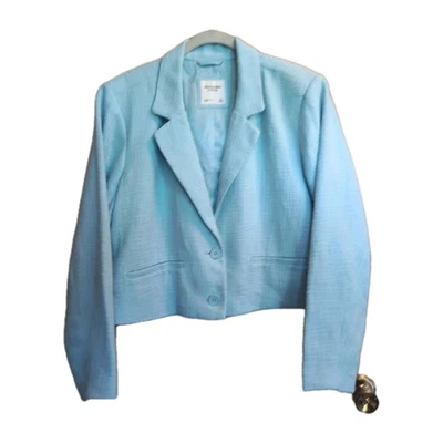 Abercrombie & Fitch Womens Cropped Blazer XL 2 Button Lined Preppy Jacket Career - Image 1 of 4