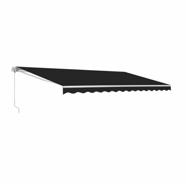 ALEKO AWM13X10BK81 Retractable Motorized Patio Awning, 13x10ft - Black