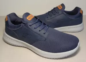 Sneakers Skechers taglia 11 M DELSON blu navy in pizzo nuove scarpe uomo - Foto 1 di 12