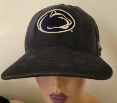 Vintage New Era Penn State Nittany Lions Navy PSU Fitted Baseball Hat 7 1/4 USA - Image 1 of 4