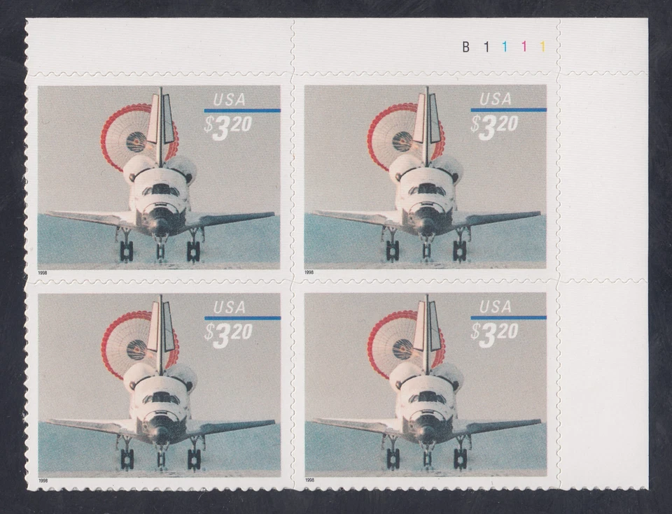 US Stamp #3261 $3.20 Space Shuttle Landing VF NH Plate Block of 4 - Image 1 of 1