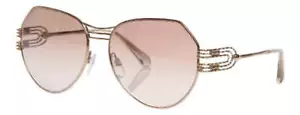 Roberto Cavalli Sunglasses Rc1064 32G Women Gold Pilot-Aviator Brown Gradient GI - Picture 1 of 4