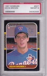 1987 Donruss Kevin Brown PSA 8 NM-MT - Picture 1 of 2