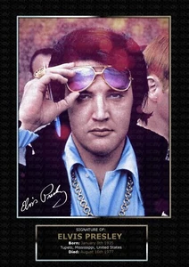 ELVIS PRESLEY - "Wearing Aviator Sunglasses" - A4 PHOTO PRINT MEMORABILIA - Picture 1 of 4