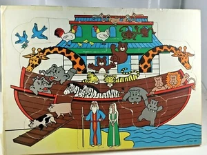 Wooden Puzzle Noah's Ark - 13 x 9-1/2 Chadwick Miller - 1991 Vintage - Picture 1 of 4