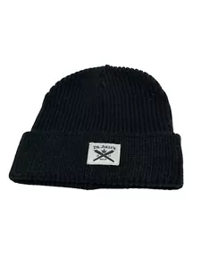 Raro gorro tejido negro Dr. Jolly’s Bend, O talla unisex adulto 🍃 hoja - Imagen 1 de 6