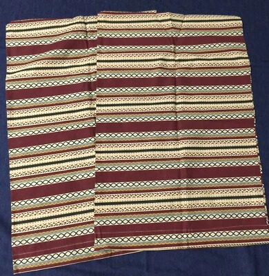 2 brown pillowcases geometric print percale cotton blend brown /beige 20x30" New - Изображение 1 из 2