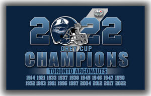Toronto Argonauts Football Team Grey Cup Champions 2022 Flag 90x150cm 3x5ft