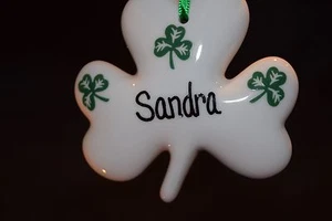 Irisches Sandra Kleeblatt Ornament Handarbeit - Bild 1 von 5