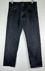 Pantalones de mezclilla elásticos negros de pierna recta Hugo Boss Maine Jeans para hombre 33x31 - Imagen 1 de 8