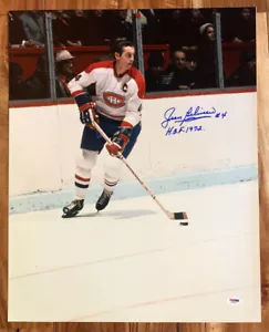 Jean Beliveau SIGNED 16x20 Photo HOF 1972 Montreal Canadiens PSA/DNA AUTOGRAPHED - Picture 1 of 3