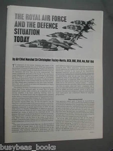 1977 article on Royal Air Force, planes, plans, etc, from UK RAF magazine - Picture 1 of 1