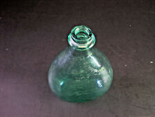 - antike WALDGLAS Plattflasche - grünliches Glas