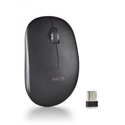 NGS MOUSE WIRELESS 2.4 GHZ,CON ROTELLA, SILENZIOSO, USB NANO, NERO - Immagine 1 di 4