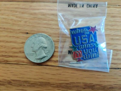 Vintage McDonald's "When The USA Wins You Win" Lapel Pin Uniform - Image 1 of 4
