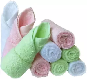 9 Pcs Baby Washcloths, 10''X10'' Absorbent Baby Wash Cloth for Newborn - Natural - Picture 1 of 11