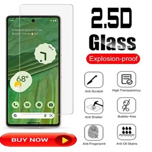 2.5D Glass For Google Pixel 6/7A 8/8A 9 Pro Tempered Glass Full Screen Protector - Picture 1 of 4